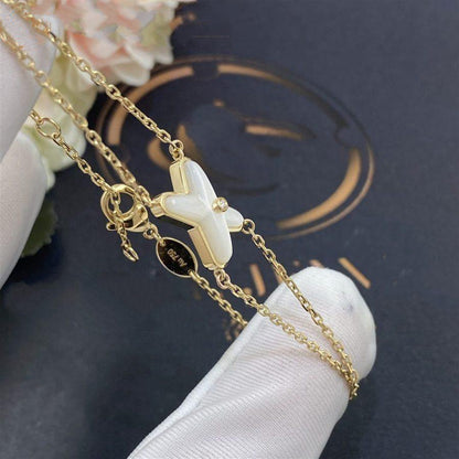 [ORA]JEUX BRACELET WHITE MOP GOLD 1 DIAMOND