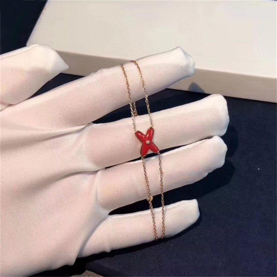 [ORA]JEUX BRACELET CARNELIAN PINK GOLD 1 DIAMOND
