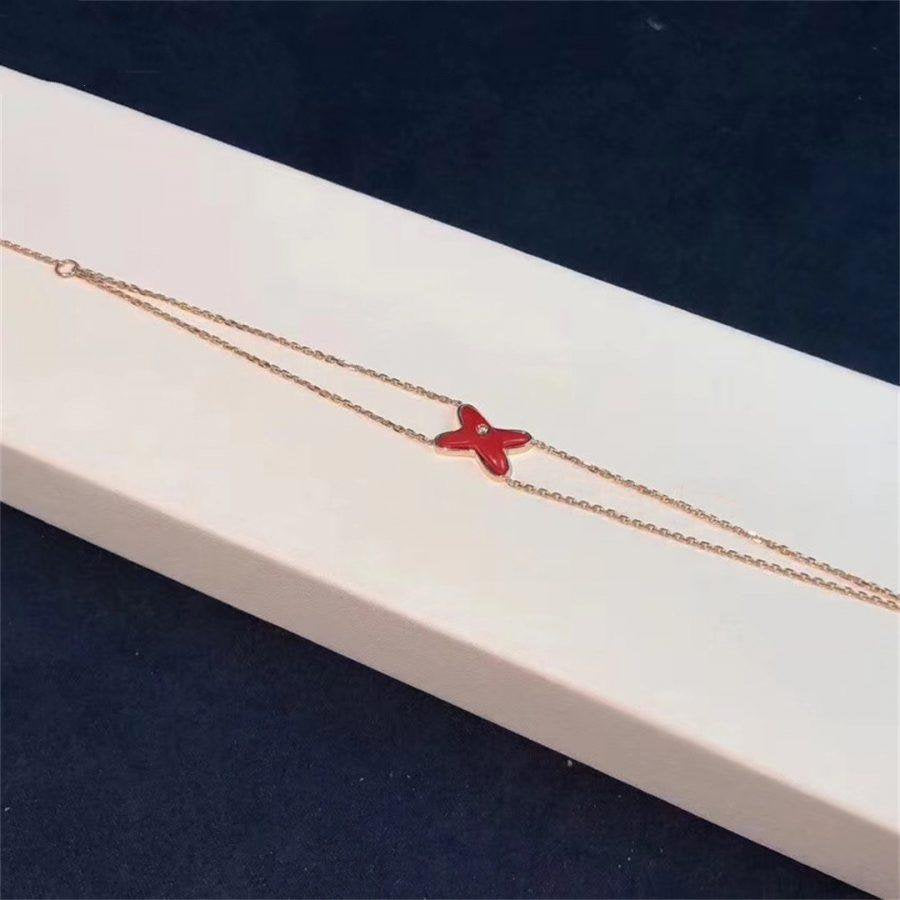 [ORA]JEUX BRACELET CARNELIAN PINK GOLD 1 DIAMOND