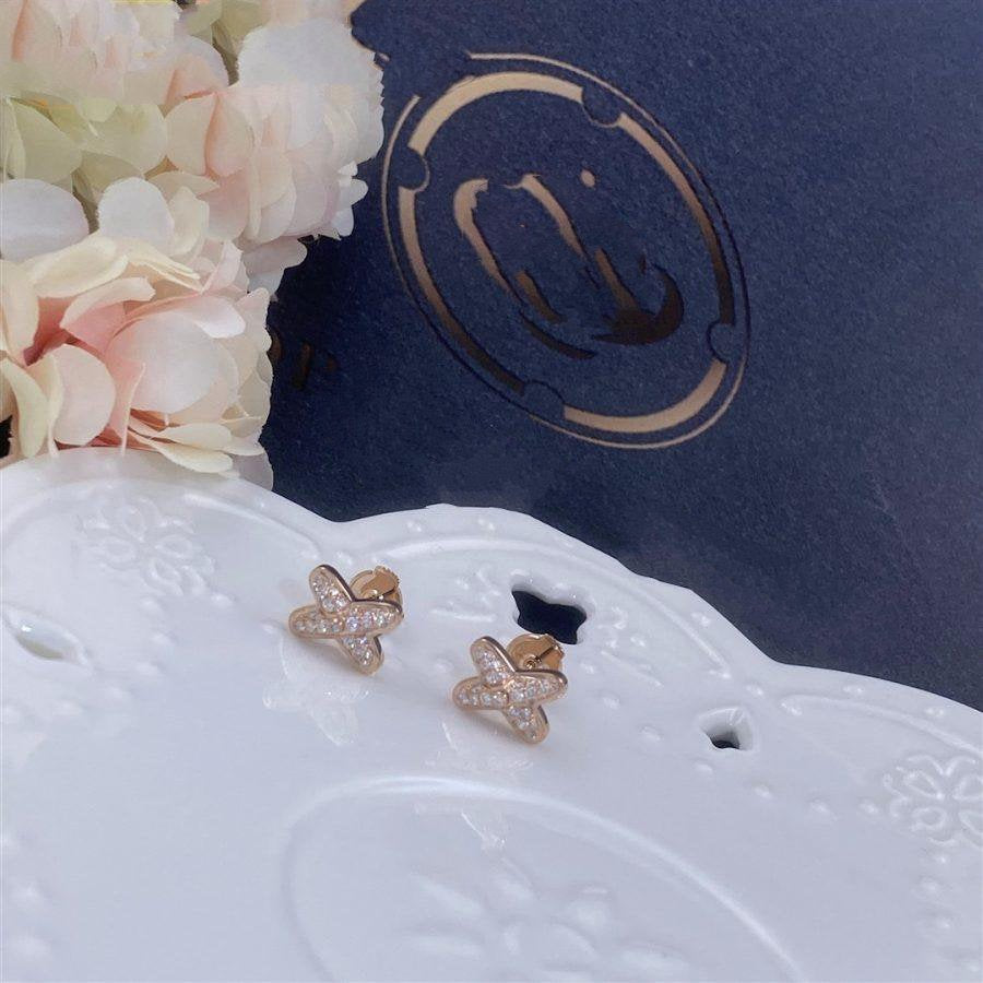 [ORA]JEUX DE PINK GOLD DIAMOND EARRINGS