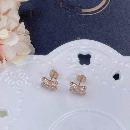 [ORA]JEUX DE PINK GOLD DIAMOND EARRINGS