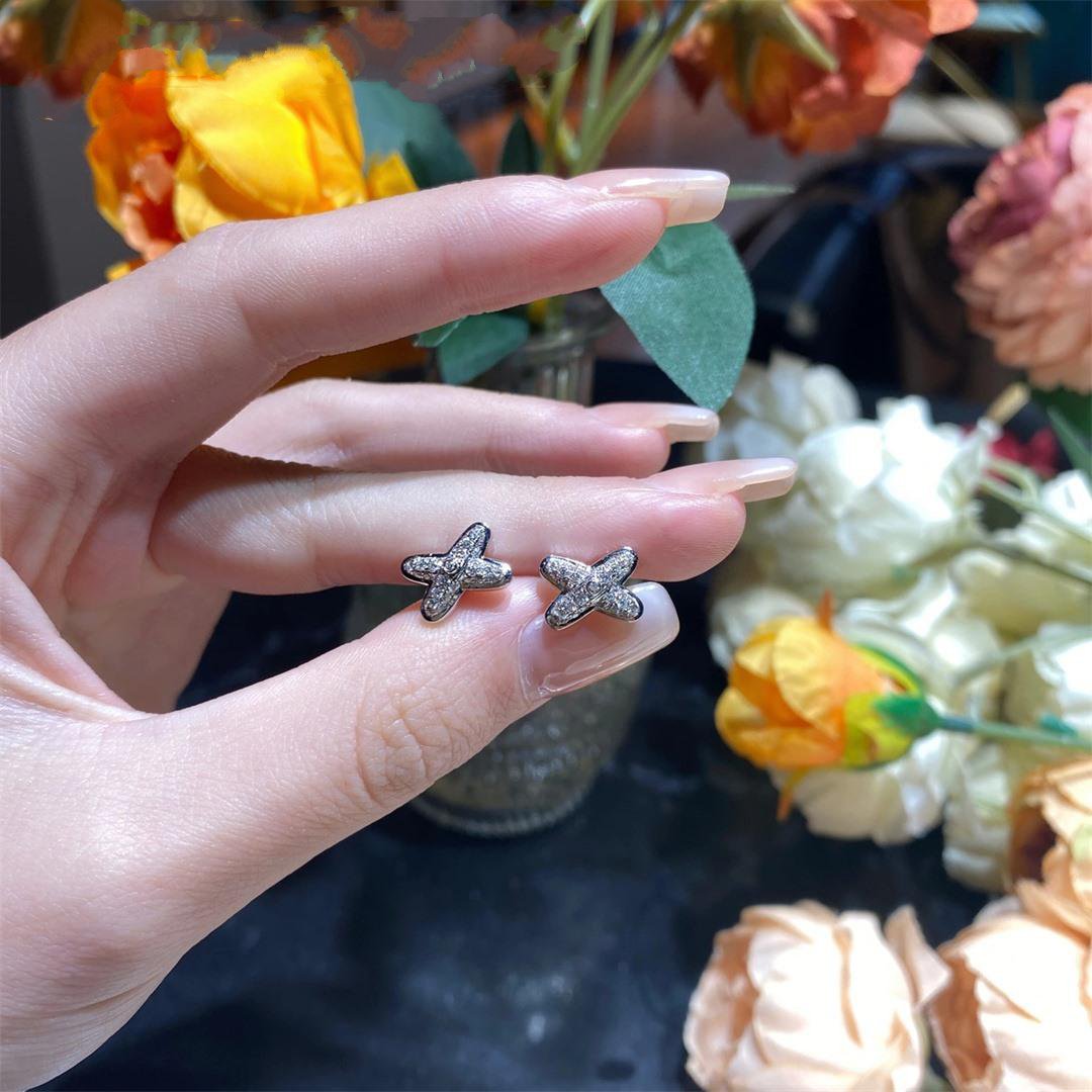 [ORA]JEUX DE SILVER DIAMOND EARRINGS