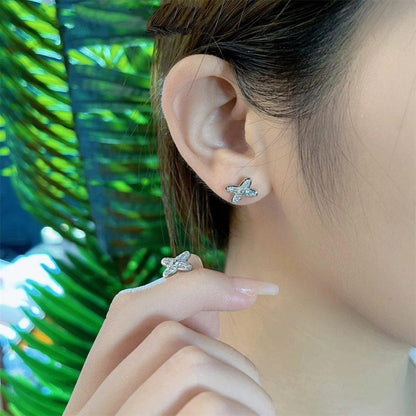 [ORA]JEUX DE SILVER DIAMOND EARRINGS