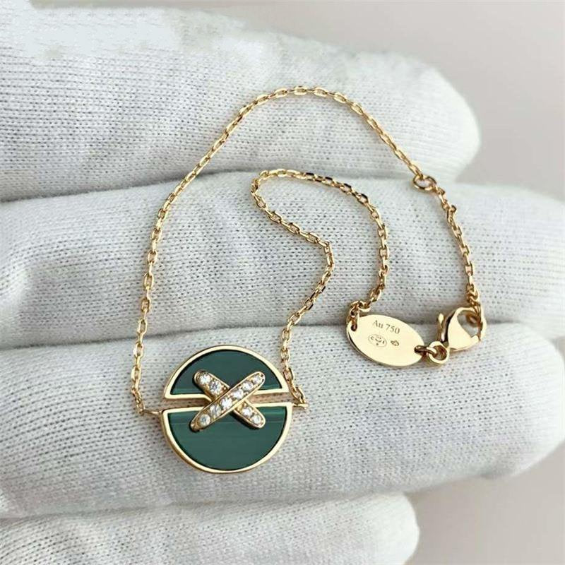 [ORA]JEUX DE BRACELET MALACHITE PINK GOLD DIAMONDS