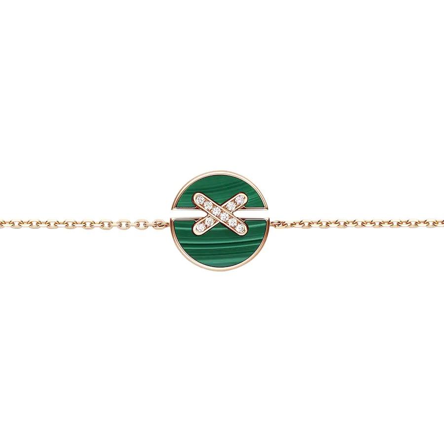 [ORA]JEUX DE BRACELET MALACHITE PINK GOLD DIAMONDS
