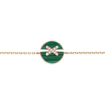 [ORA]JEUX DE BRACELET MALACHITE PINK GOLD DIAMONDS