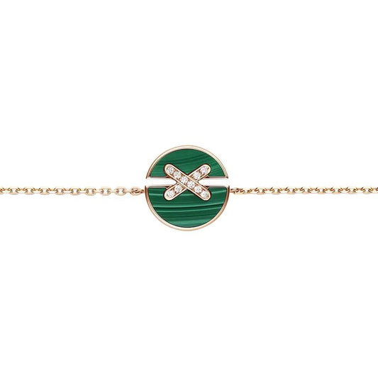 [ORA]JEUX DE BRACELET MALACHITE PINK GOLD DIAMONDS