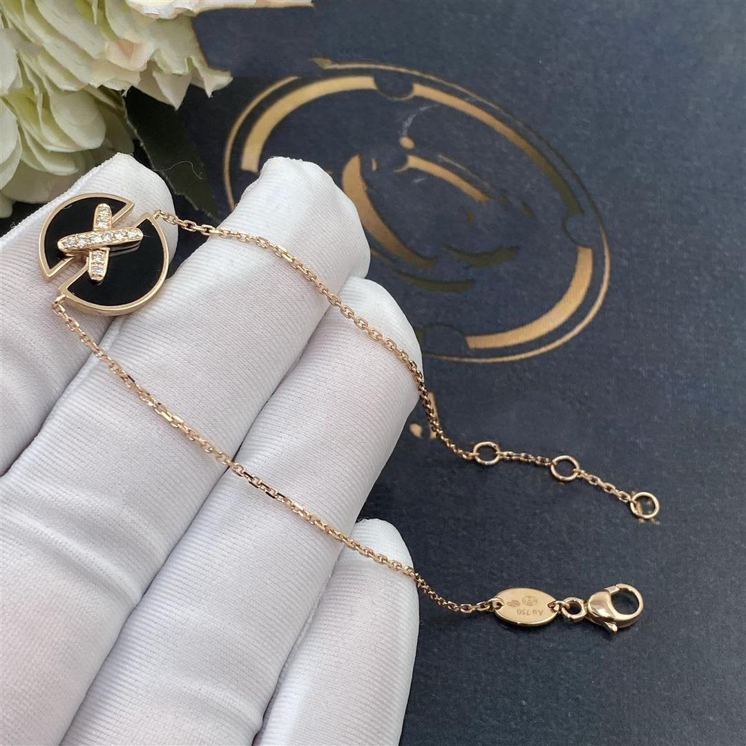 [ORA]JEUX DE BRACELET ONYX PINK GOLD DIAMOND