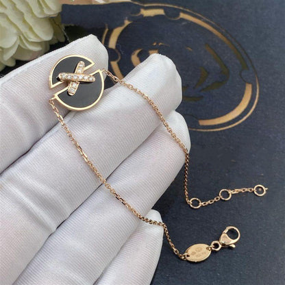 [ORA]JEUX DE BRACELET ONYX PINK GOLD DIAMOND