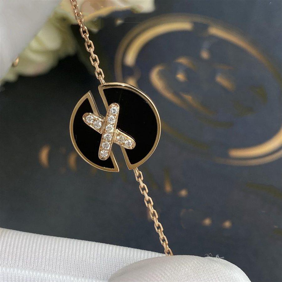 [ORA]JEUX DE BRACELET ONYX PINK GOLD DIAMOND