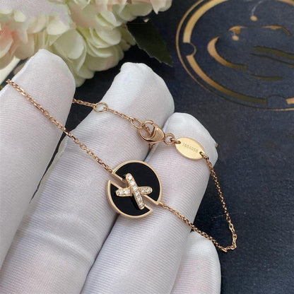[ORA]JEUX DE BRACELET ONYX PINK GOLD DIAMOND