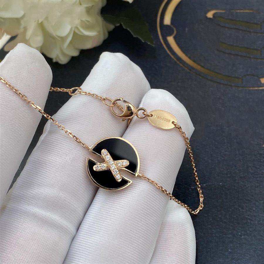 [ORA]JEUX DE BRACELET ONYX PINK GOLD DIAMOND