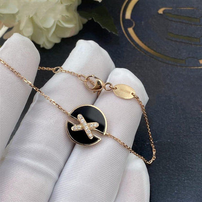 [ORA]JEUX DE BRACELET ONYX PINK GOLD DIAMOND