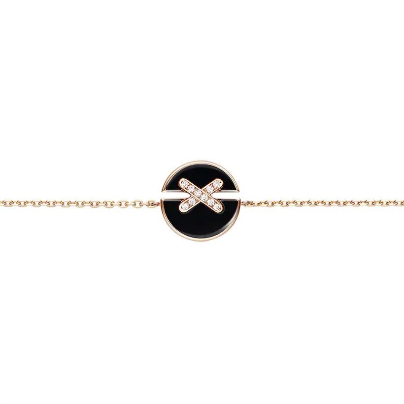 [ORA]JEUX DE BRACELET ONYX PINK GOLD DIAMOND