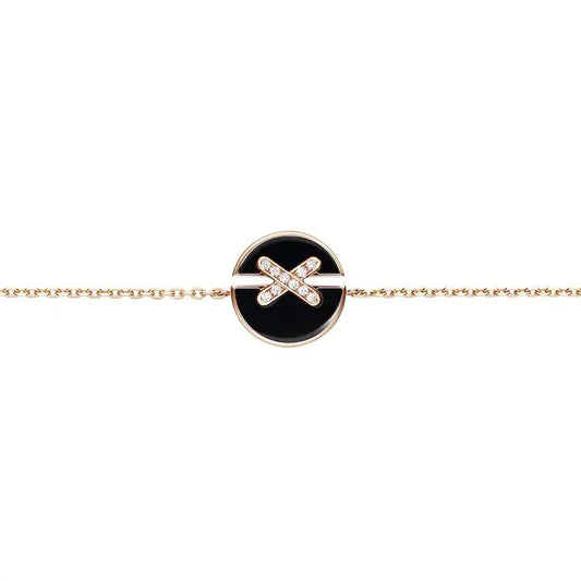 [ORA]JEUX DE BRACELET ONYX PINK GOLD DIAMOND