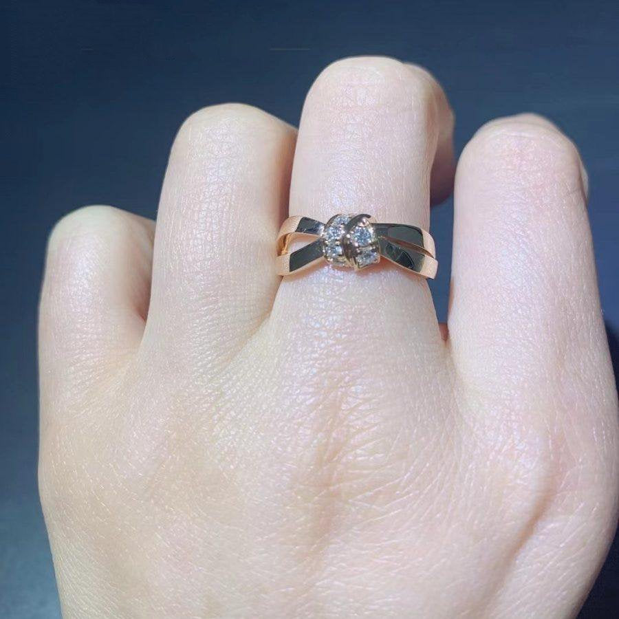 [ORA]LIENS RING PINK GOLD DIAMOND