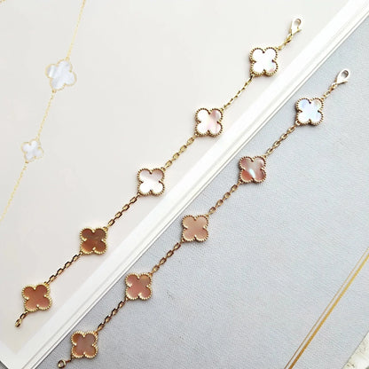 [ORA] CLOVER 5 MOTIFS  PINK MOP BRACELET COLLECTION