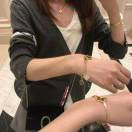 [ORA]Move Noa Rose Gold Pav¨¦ Diamond Bangle Bracelet