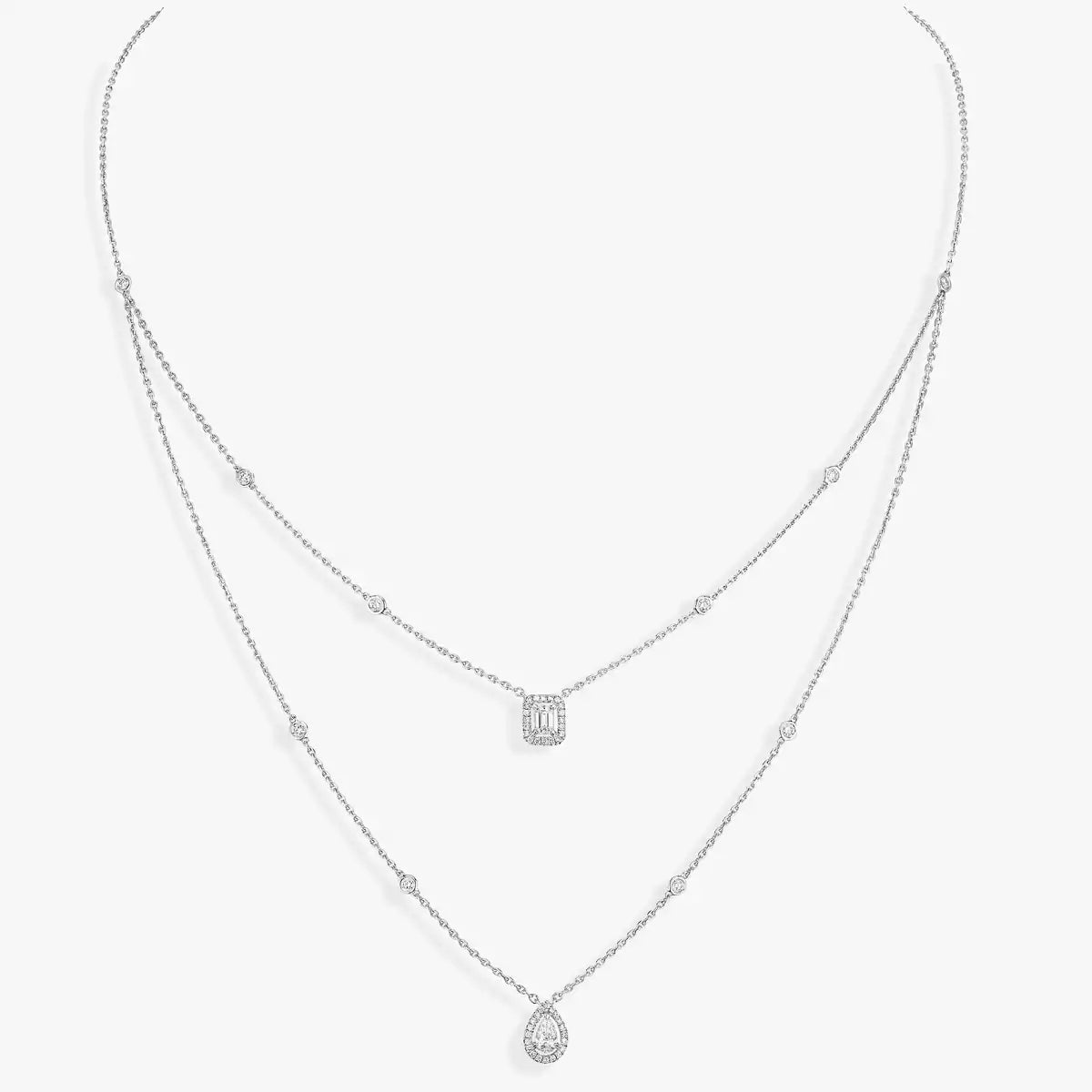 [ORA]Diamond Necklace My Twin 2 Rows
