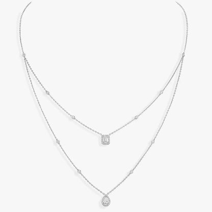 [ORA]Diamond Necklace My Twin 2 Rows