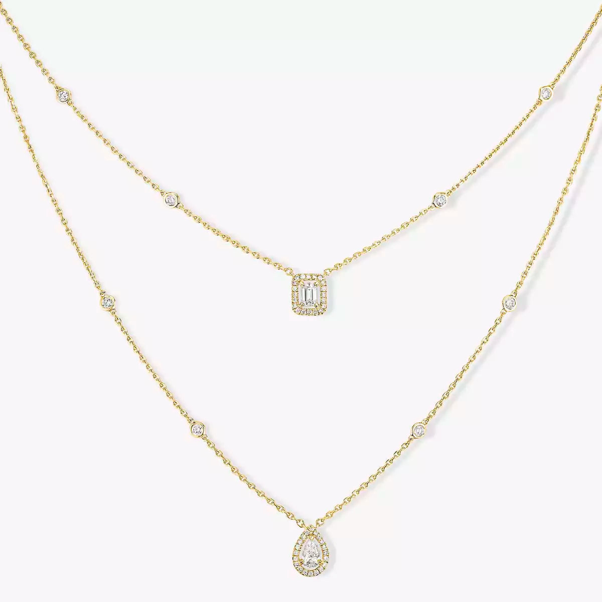 [ORA]Diamond Necklace My Twin 2 Rows