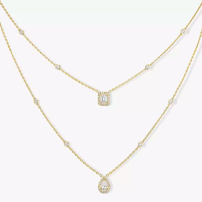 [ORA]Diamond Necklace My Twin 2 Rows