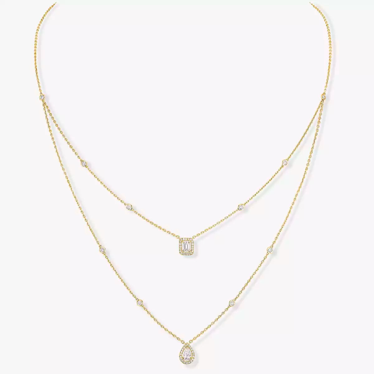 [ORA]Diamond Necklace My Twin 2 Rows