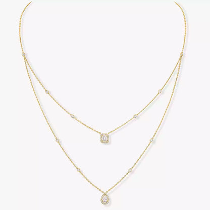 [ORA]Diamond Necklace My Twin 2 Rows