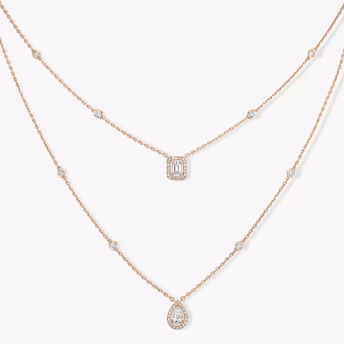 [ORA]Diamond Necklace My Twin 2 Rows