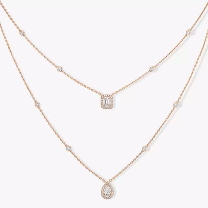 [ORA]Diamond Necklace My Twin 2 Rows