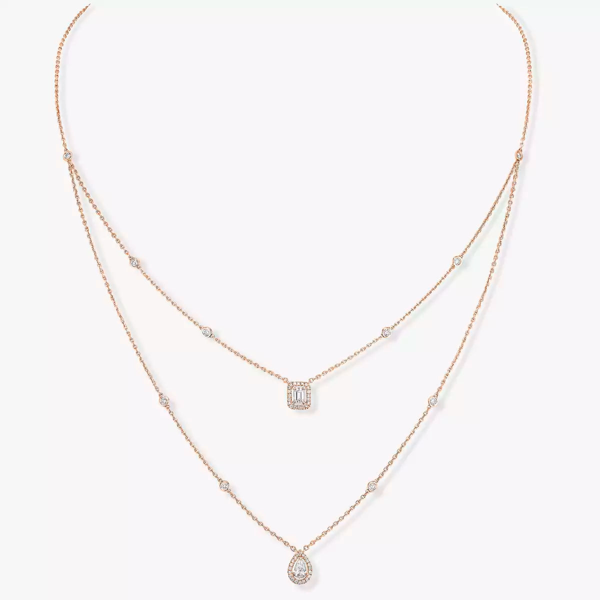 [ORA]Diamond Necklace My Twin 2 Rows