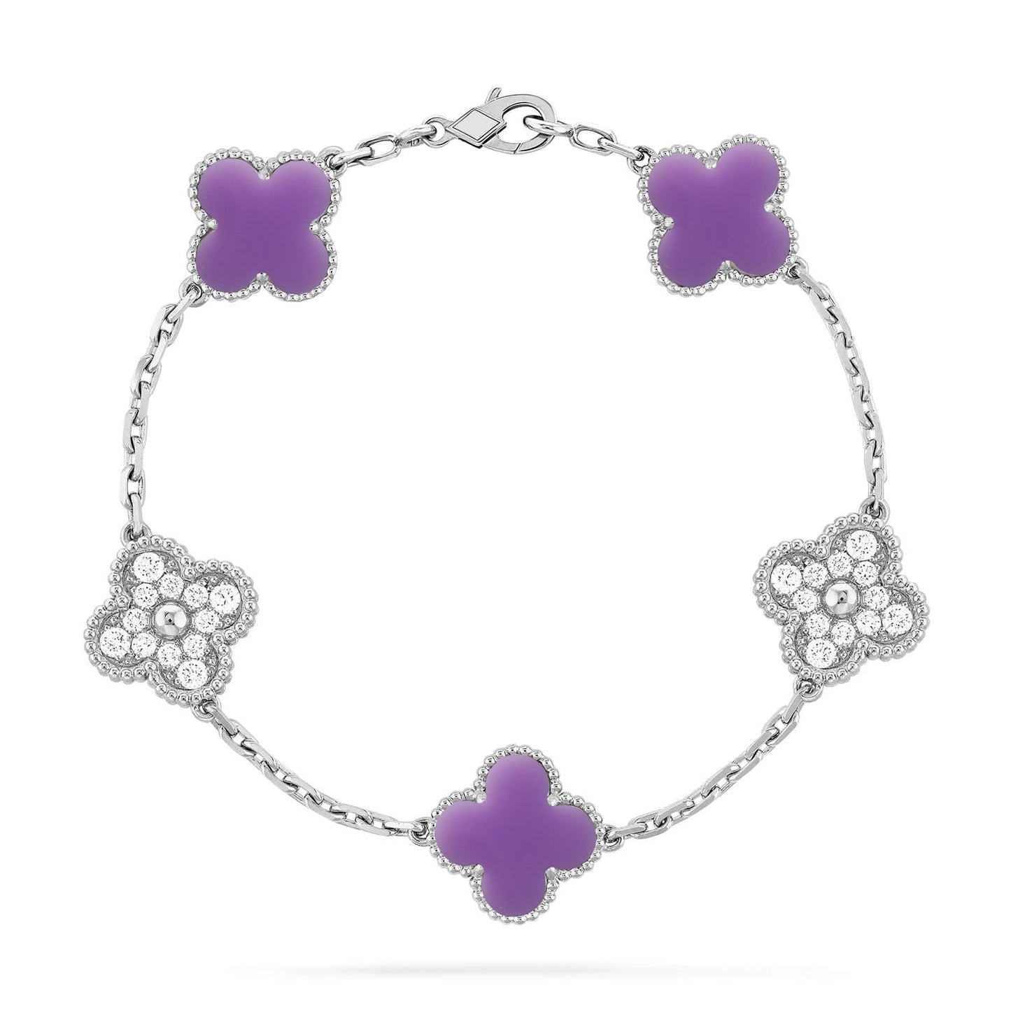[ORA]CLOVER 5 MOTIF LIGHT PURPLE BRACELET COLLECTION