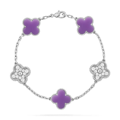 [ORA]CLOVER 5 MOTIF LIGHT PURPLE BRACELET COLLECTION