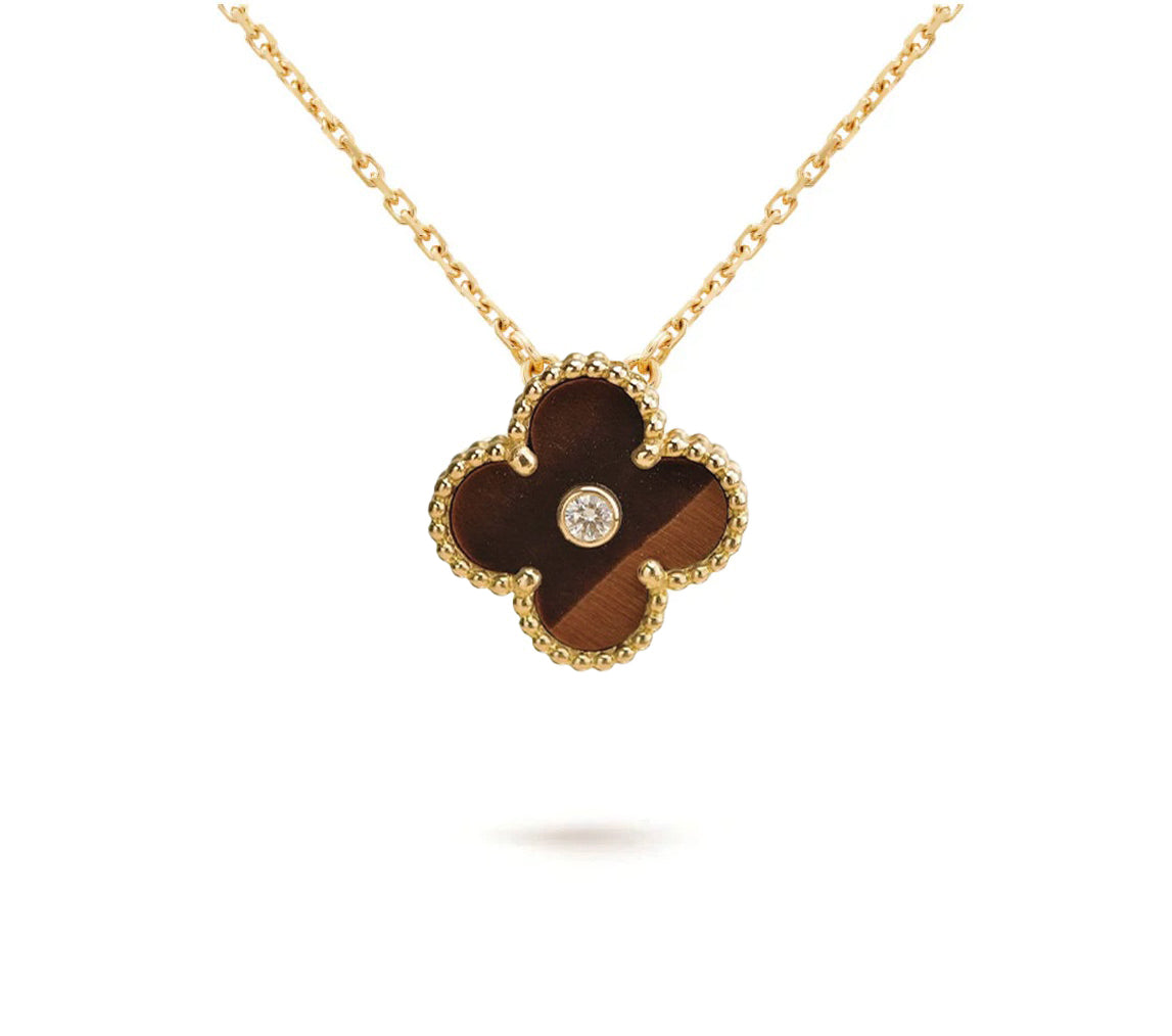 [ORA]CLOVER 15MM DIAMOND SINGLE FLOWER NECKLACE COLLECTION