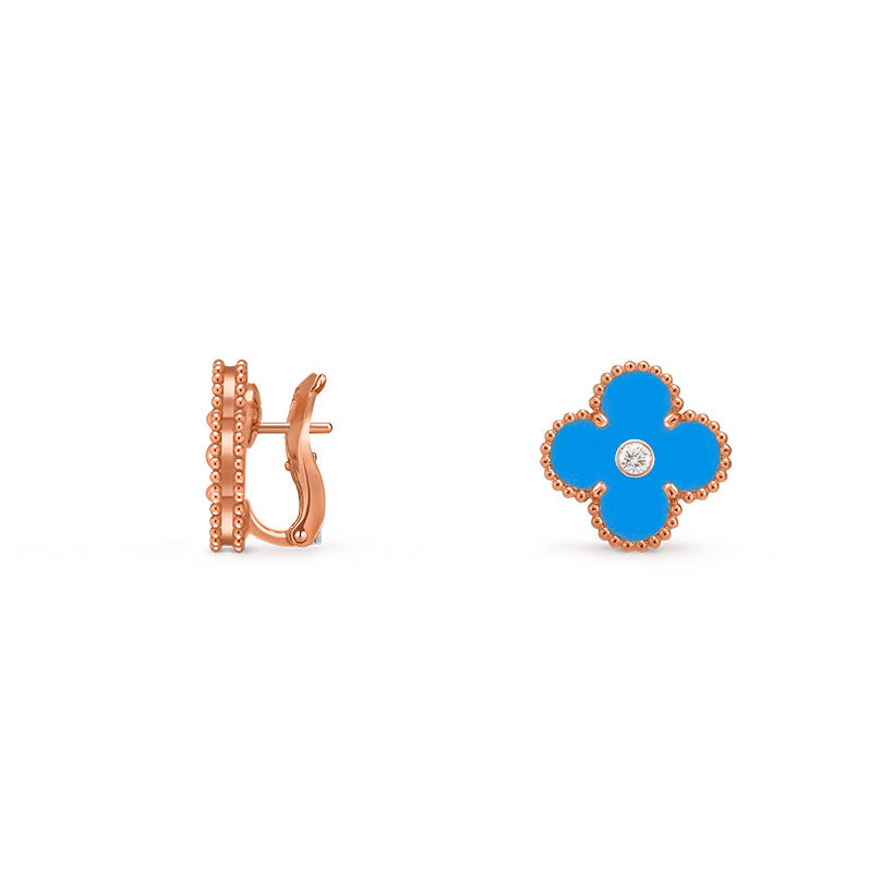 [ORA]CLOVER 15MM MOP DIAMOND EARRINGS COLLECTION
