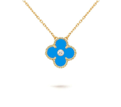 [ORA]CLOVER 15MM DIAMOND SINGLE FLOWER NECKLACE COLLECTION