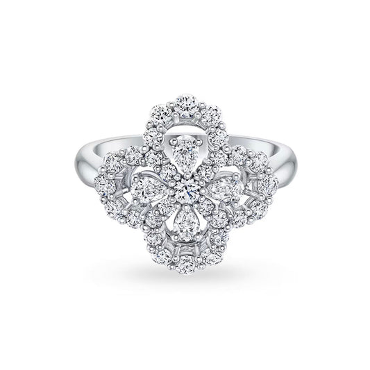 [ORA]LOOP RING FULL MOTIF DIAMOND 16MM SILVE