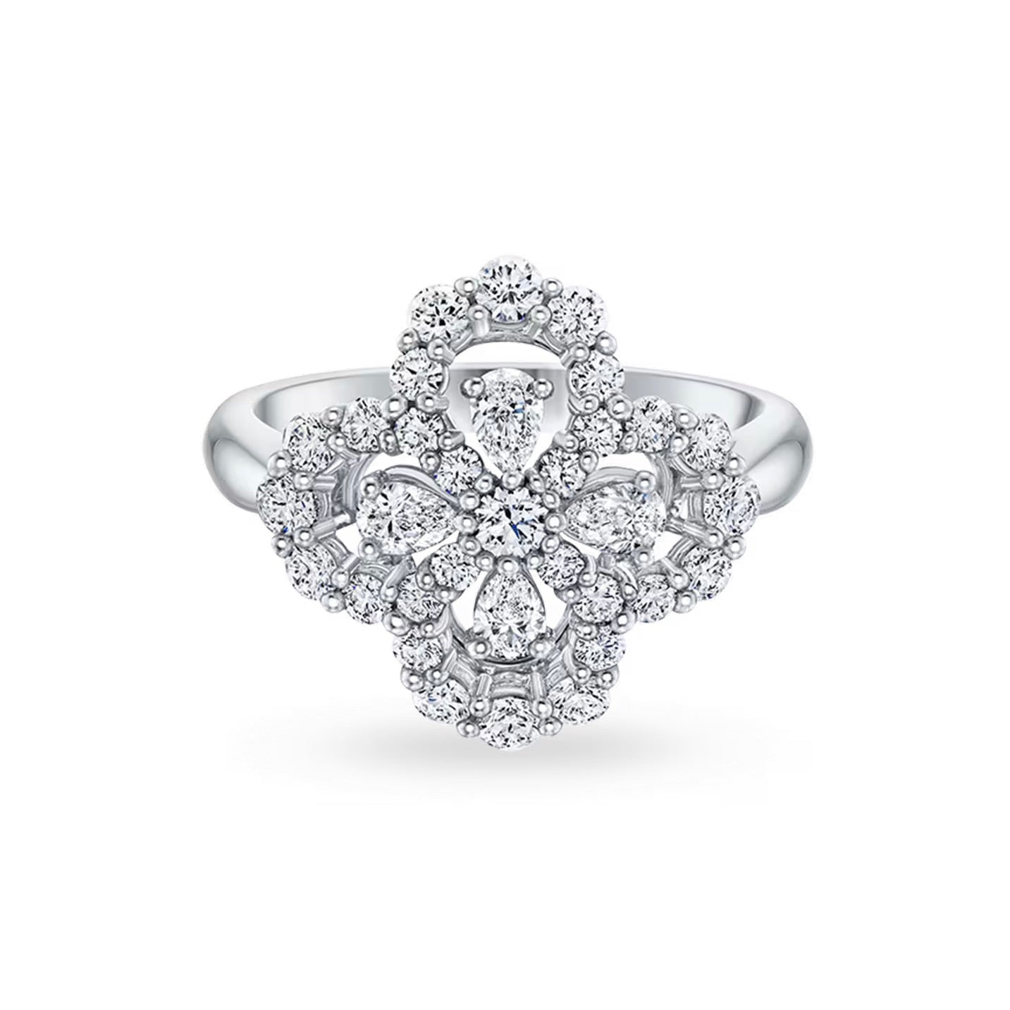 [ORA]LOOP RING FULL MOTIF DIAMOND 16MM SILVE