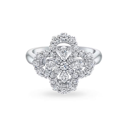 [ORA]LOOP RING FULL MOTIF DIAMOND 16MM SILVE