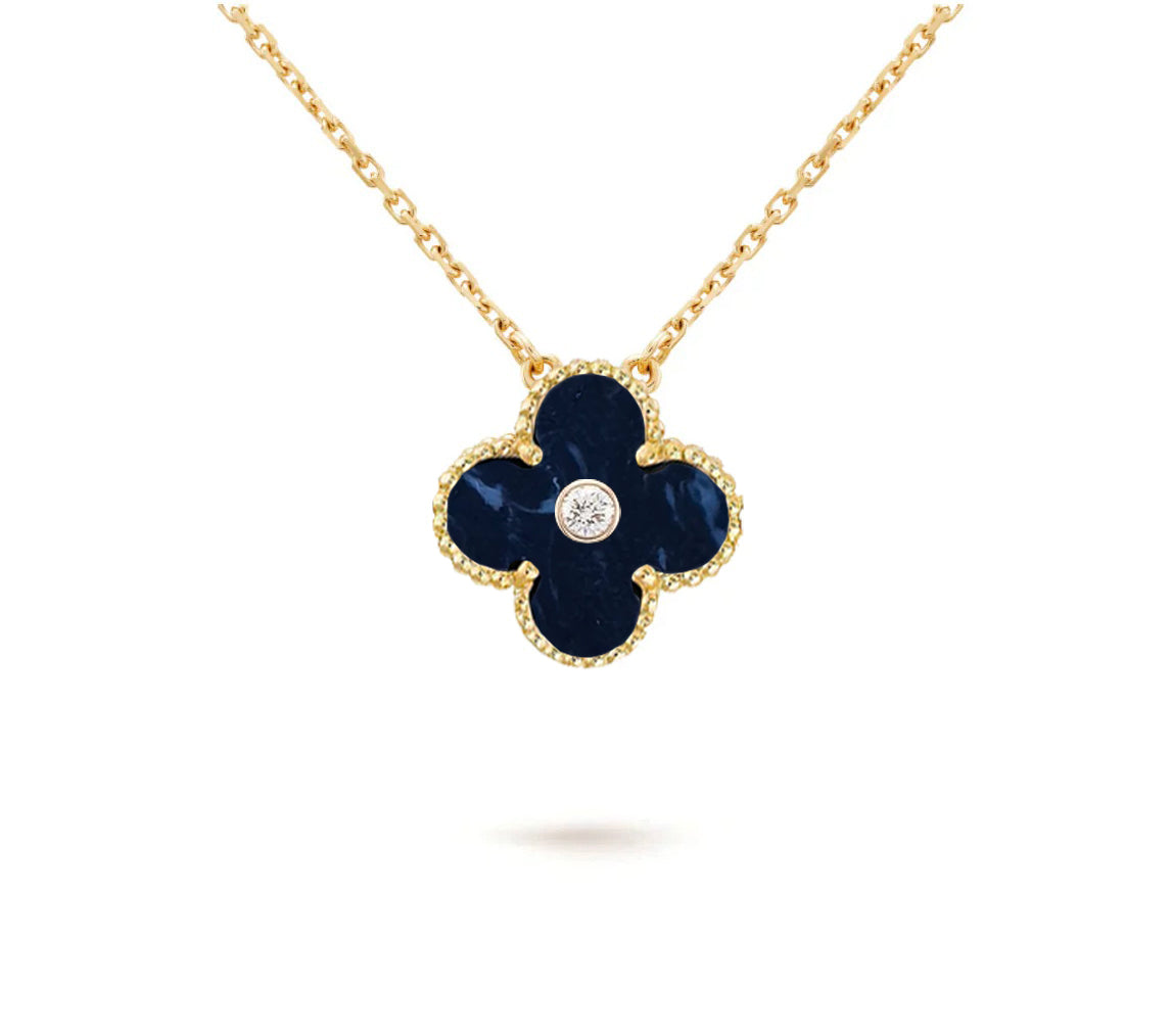 [ORA]CLOVER 15MM DIAMOND SINGLE FLOWER NECKLACE COLLECTION