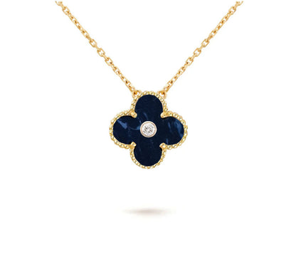 [ORA]CLOVER 15MM DIAMOND SINGLE FLOWER NECKLACE COLLECTION