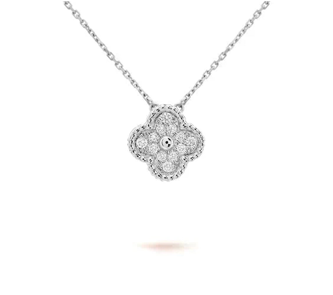 [ORA]CLOVER 15MM NECKLACE SILVER COLLECTION