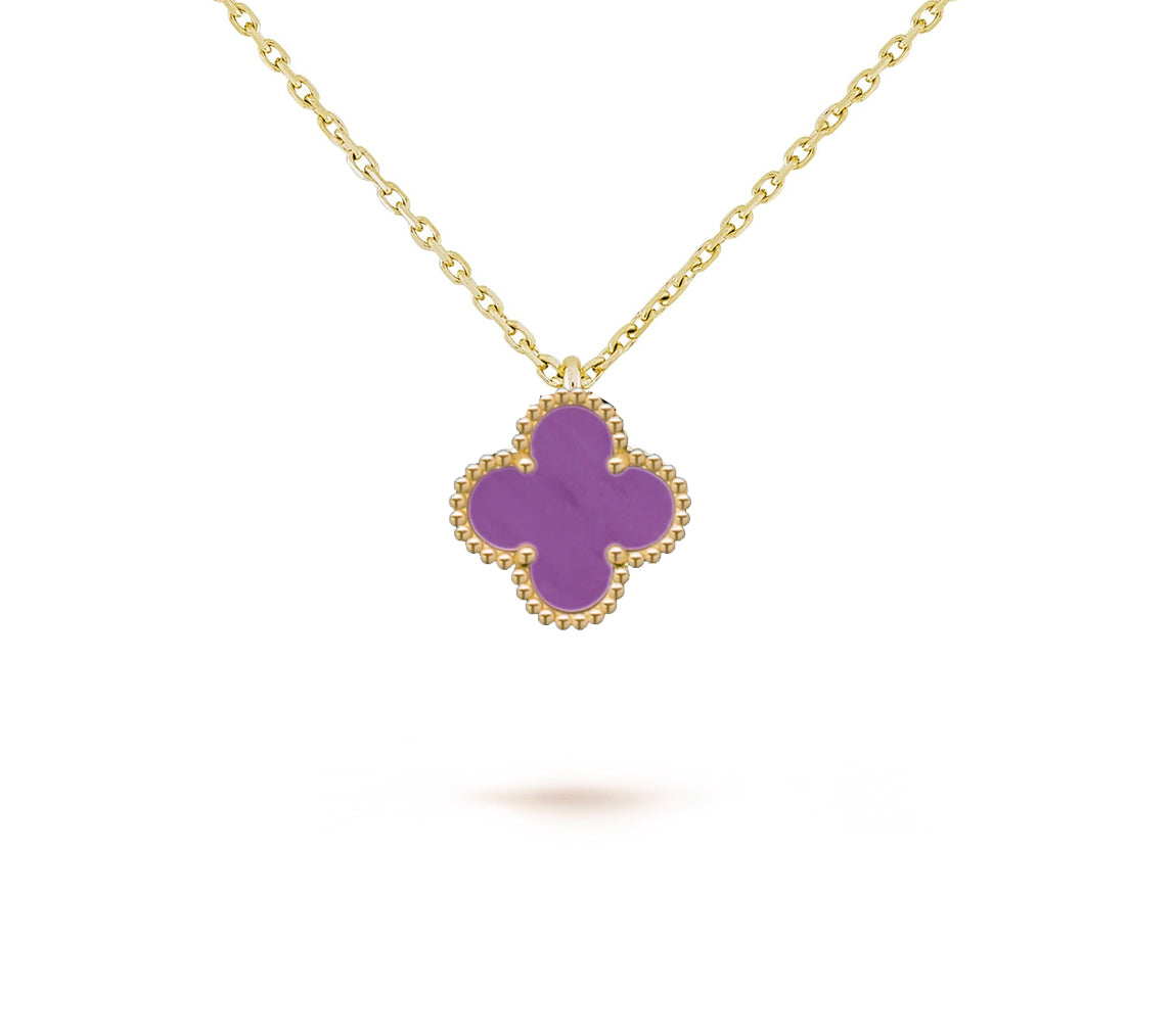 [ORA]CLOVER MINI 9.5MM CARNELIANS NECKLACE COLLECTION