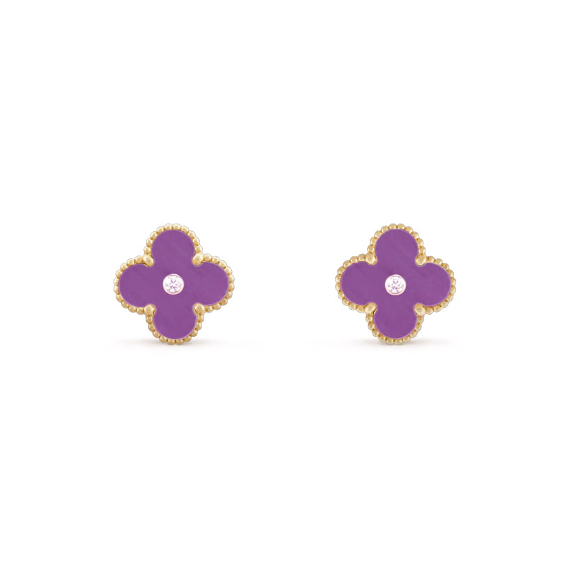[ORA]CLOVER  15MM DIAMOND EARRINGS COLLECTION