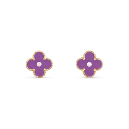 [ORA]CLOVER  15MM DIAMOND EARRINGS COLLECTION