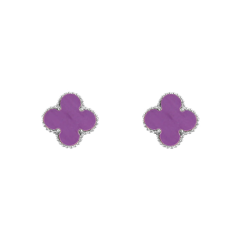 [ORA]CLOVER SILVER 15MM EARRINGS COLLECTION