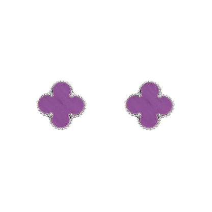 [ORA]CLOVER SILVER 15MM EARRINGS COLLECTION