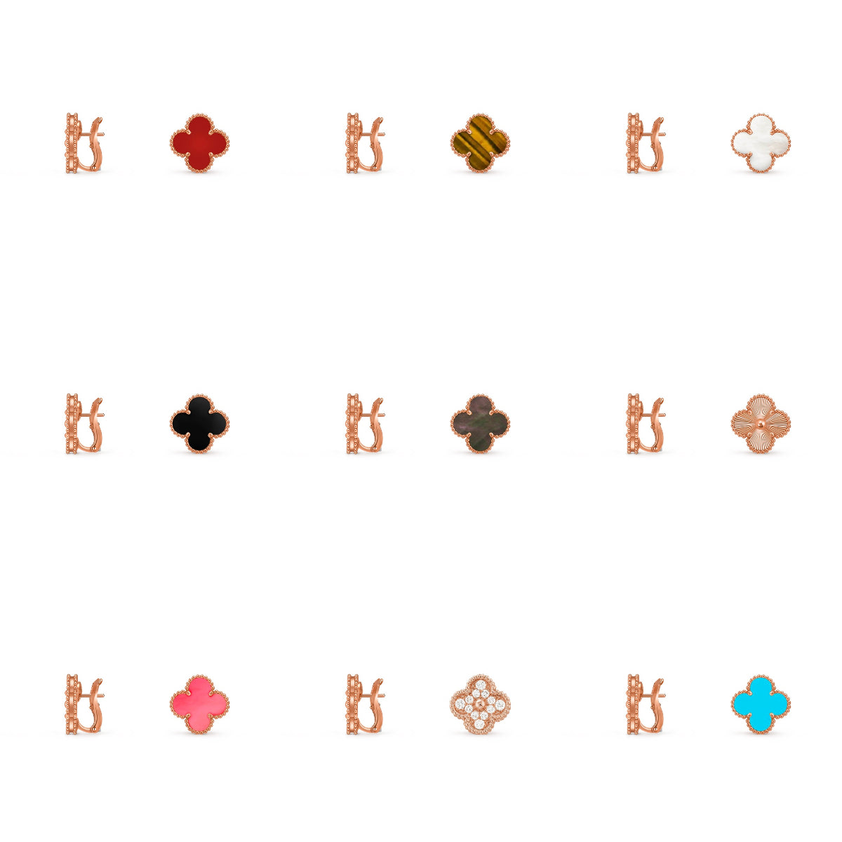 [ORA]CLOVER 15MM MOP EARRINGS COLLECTION