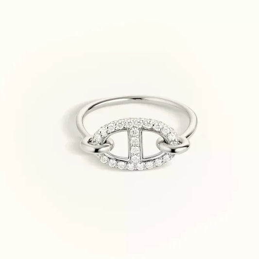 [ORA]RONDE SMALL SILVER DIAMOND RING