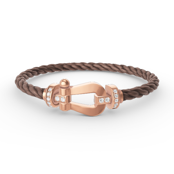 [ORA]FORCE LARGE HORSESHOE HALF DIAMOND BRACELET ROSE GOLD